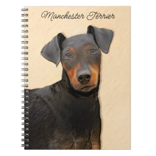 Manchester Terrier schilderij originele dierlijke Notitieboek