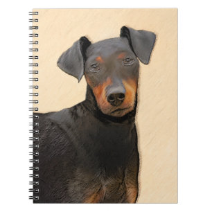 Manchester Terrier schilderij originele dierlijke Notitieboek