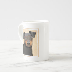 Manchester Terrier schilderij originele dierlijke Porselein Kop
