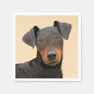 Manchester Terrier schilderij originele dierlijke Servet