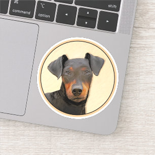 Manchester Terrier schilderij originele dierlijke Sticker