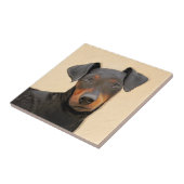Manchester Terrier schilderij originele dierlijke  Tegeltje (Zijkant)