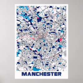 Manchester - United Kingdom MilkTea City Map Poster
