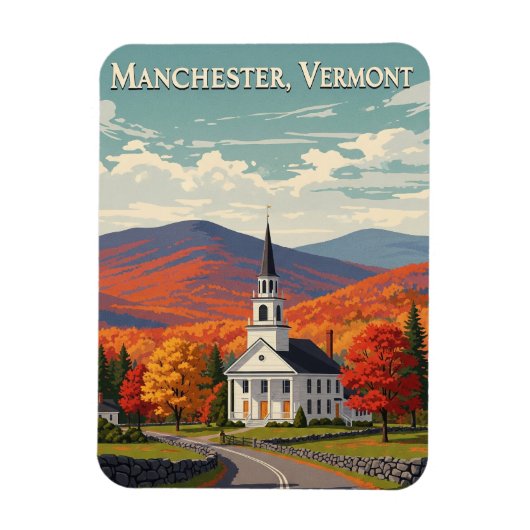 Manchester Vermont Travel Magneet (Verticaal)