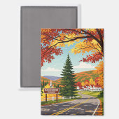 Manchester Vermont Travel Magneet (Voorkant / Achterkant)