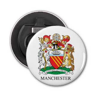 Manchester wapen button flesopener