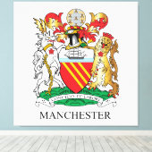 Manchester wapen canvas afdruk (Insitu (Houten vloer))