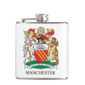 Manchester wapen heupfles (Voorkant)