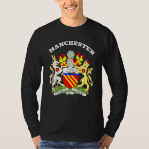 Manchester Wapenschild Souvenir Vlag Engeland T-shirt