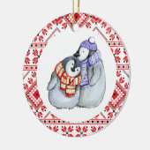 manchot de noël animaux d'hiver décoration bauble (Gauche)