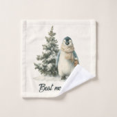 Manchot d'hiver « Meilleure maman de tous les temp (Gant de toilette)