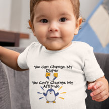 Manchot impertinent avec attitude - Body pour bébé