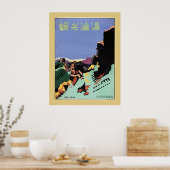 Manchuria en de Grote Muur reizen en reizen Poster (Keuken)