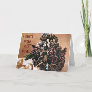 MAND GEVULD "WENSEN" VOOR VRIENDEN MET KERST KAART