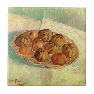 Mand met appels aan Pissarro door Vincent van Gogh Tegeltje