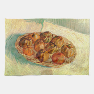 Mand met appels voor Pissarro van Vincent van Gogh Theedoek