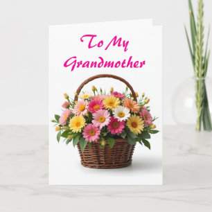 Mand met bloemen Moederdag oma Feestdagen Kaart