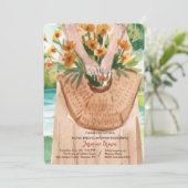 Mand met Bloemen Uitnodiging (Staand voorkant)
