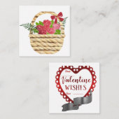 Mand met rode rozen : notitiekaartje (Voorkant / Achterkant)