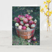"Mand van appels" Gefeliciteerd Kaart (Gele Bloem)