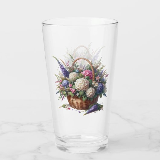 Mand vol bloemen glas (Achterkant)
