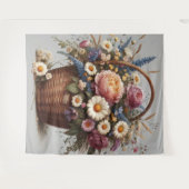 Mand vol bloemen wandkleed (Voorkant (horizontaal))