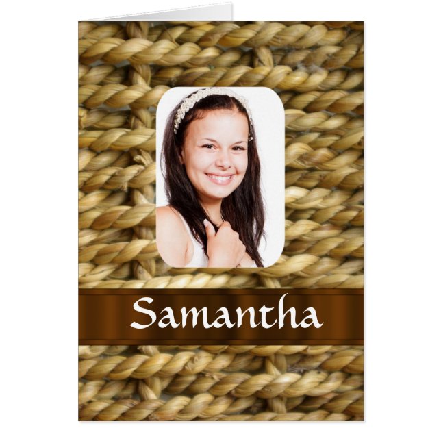 Mand weven foto sjabloon (Voorkant)