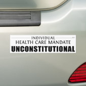 Mandaat ongrondwettig bumpersticker (Op auto)