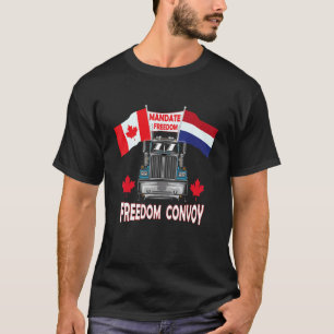 Mandaat Vrijheidskonvooi Nederland Canada Truckers T-shirt