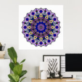 Mandala 12-2 Blueberry - Poster (Bureau à domicile)