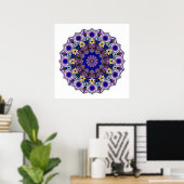 Mandala 12-2 Myrtille - Affiche (Bureau à domicile)
