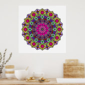 Mandala 12-2 PinkFlower - Poster (Cuisine)