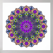 Mandala 12-2 VioletPeach - Affiche (Devant)