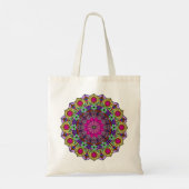 Mandala 12 Roze bloemmosterd - Tote Bag (Achterkant)