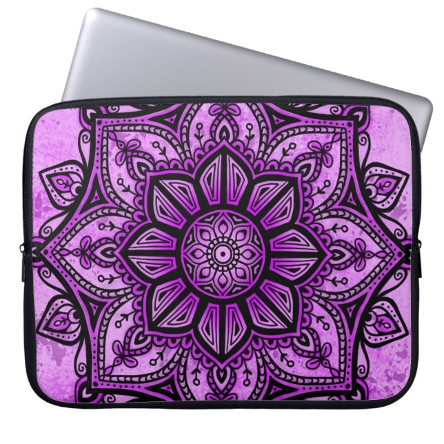 Mandala 15-inch hoes voor neopreenlaptop (Voorkant)