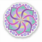 Mandala 1 sticker (Voorkant)