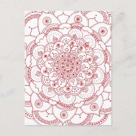 Mandala 2 Briefkaart (Voorkant)