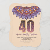 Mandala 40 Invitation (Devant / Derrière)