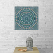 Mandala 4 Faux Enveloppé toile Impression