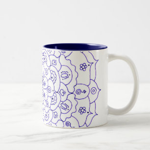 Mandala 7 Coffee-MOK Tweekleurige Koffiemok