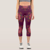 Mandala à fleurs de style baroque. Capri Leggings (Recto)
