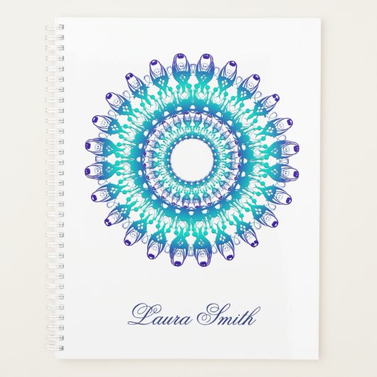 Mandala à fleurs ethniques. (Devant)