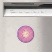 Mandala à fleurs ethniques. Monogramme. Magnet (In Situ (Lave-vaisselle))