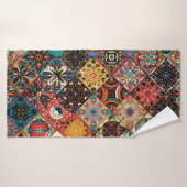 Mandala à fleurs ethniques sans couture motif. M c (Serviette de bain)