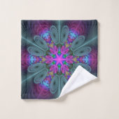 Mandala à partir de la couleur centrale Art fracta (Gant de toilette)