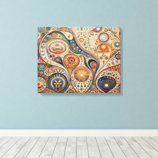 Mandala Abstracte muurkunst Canvas Afdruk (Insitu (Houten vloer))