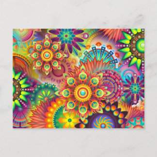 Mandala Abstracte Spirituele Psychedelic Trippy Briefkaart