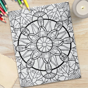 Mandala Abstrait Amusant Puzzle de Coloriage