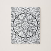 Mandala Abstrait Amusant Puzzle de Coloriage (Vertical)