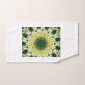 Mandala Abstrait Vert | Serviette inspirée de la n (Serviette à main)